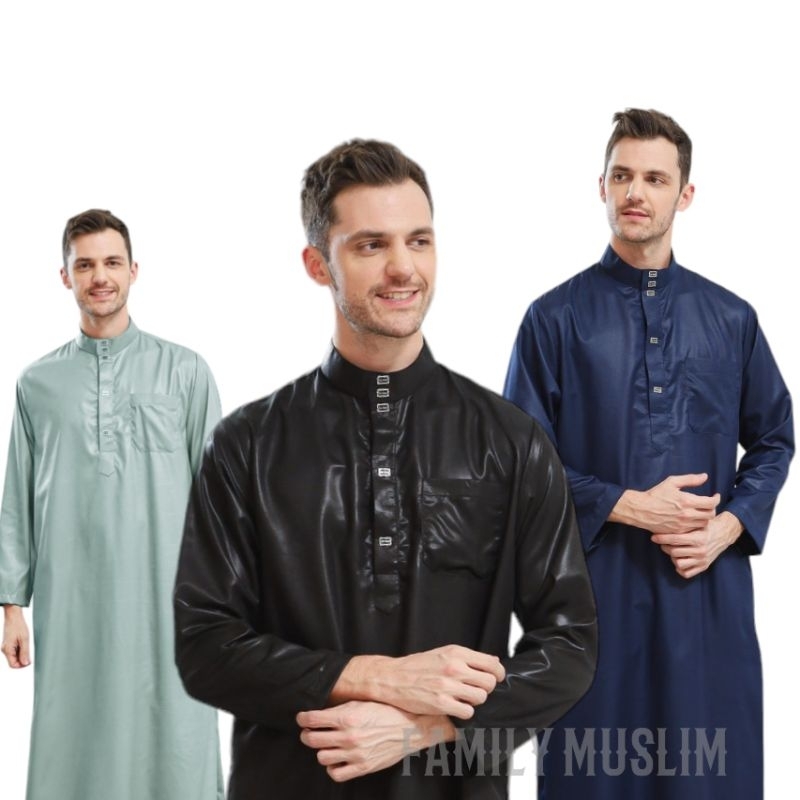 Jual Jubah DUBAI Gamis Jubah Pria Dewasa Dan Remaja Lengan Panjang