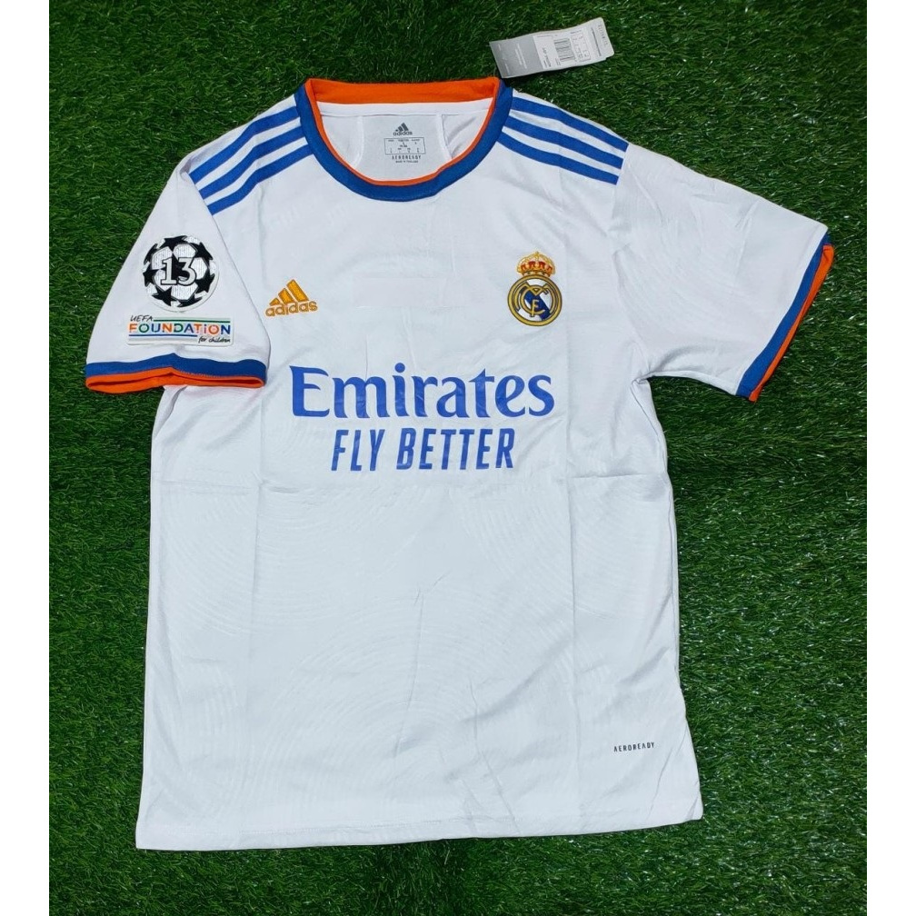 Jual JERSEY BAJU BOLA REAL MADRID HOME PATCH UCL 2021 2022 IMPORT JUMBO