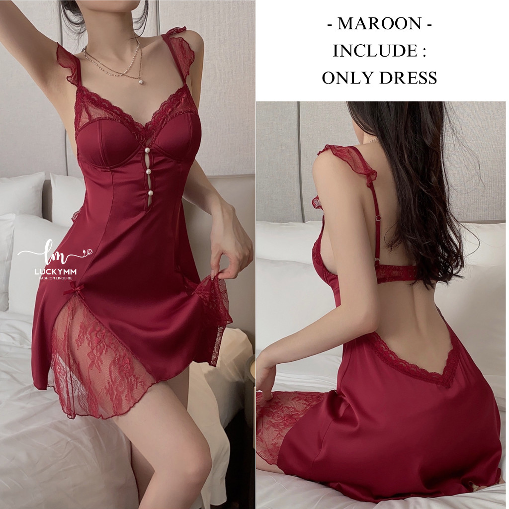 Jual Luckymm Sexy Lingerie Dress Babydoll Wanita Baju Tidur Dress