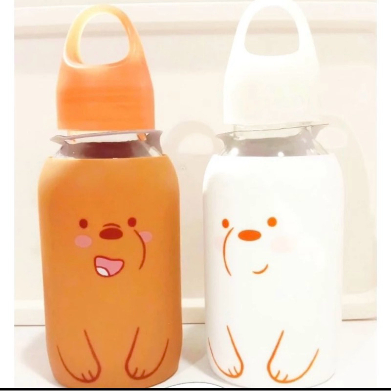 Jual MINISO WE BARE BEARS COLLECTION 4 0 GLASS BOTTLE BOTOL MINUM