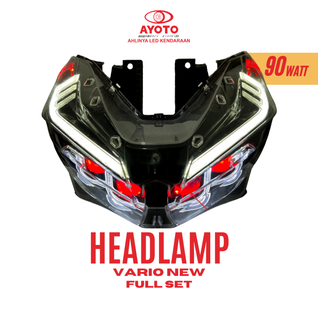 Jual Full Set Headlamp Vario New Ayoto Biled Matrix Watt