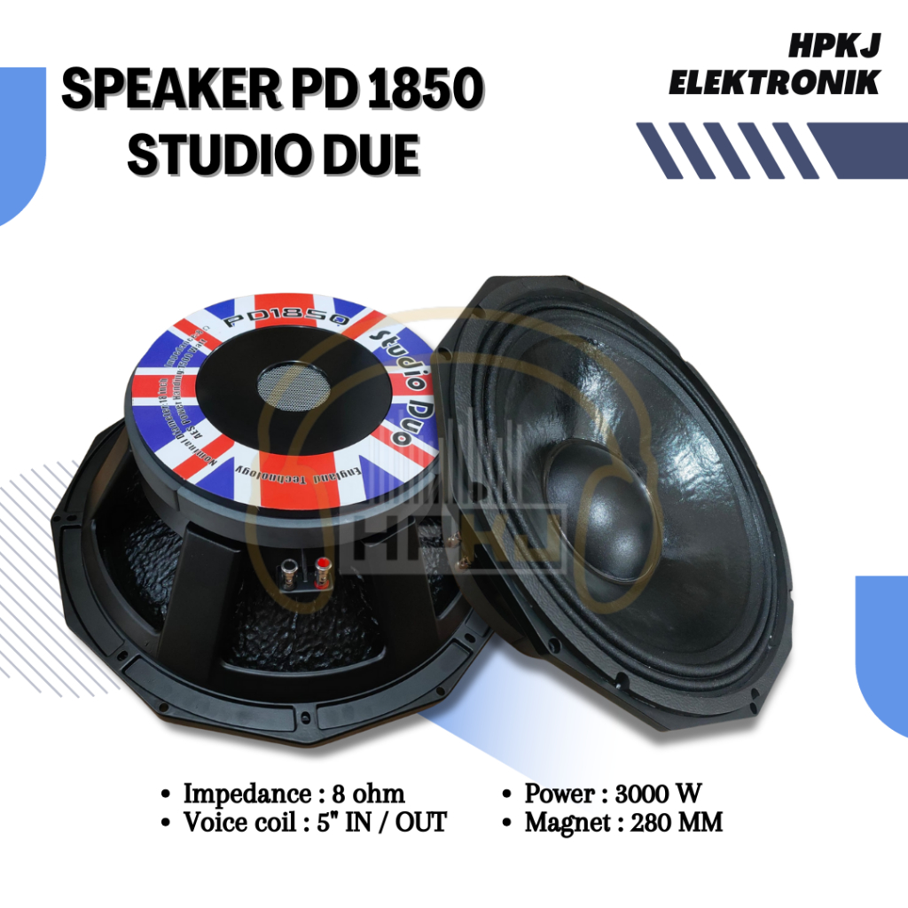 Jual Speaker Komponen Inch Studio Due Pd Spiker Pd Studio