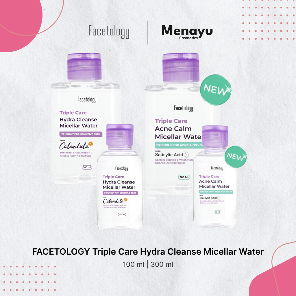 Jual Menayu Facetology Triple Care Hydra Cleanse Micellar Water