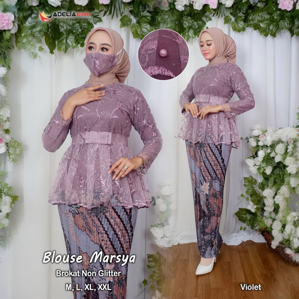 Jual Ak Setelan Kebaya Blouse Marsya Kebaya Modern Outfit