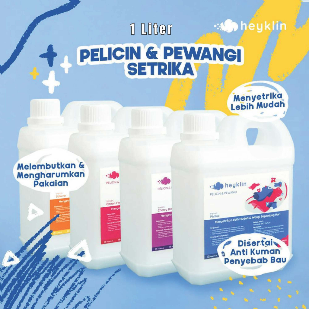 Jual Heyklin Liter Pelicin Dan Pewangi Setrika Pakaian Non Alkohol