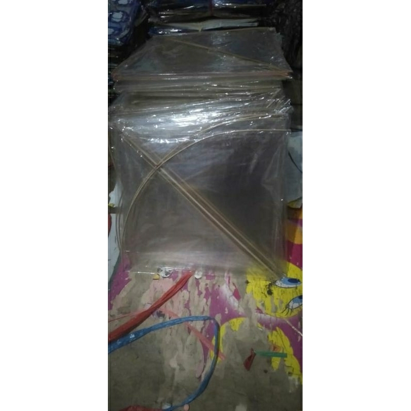 Jual Layangan Siluman Layangan Plastik Bening Uk 58 Isi 50 Pcs