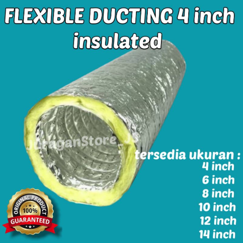 Jual Flexible Ducting 4 Inch Isolasi Glasswol Shopee Indonesia