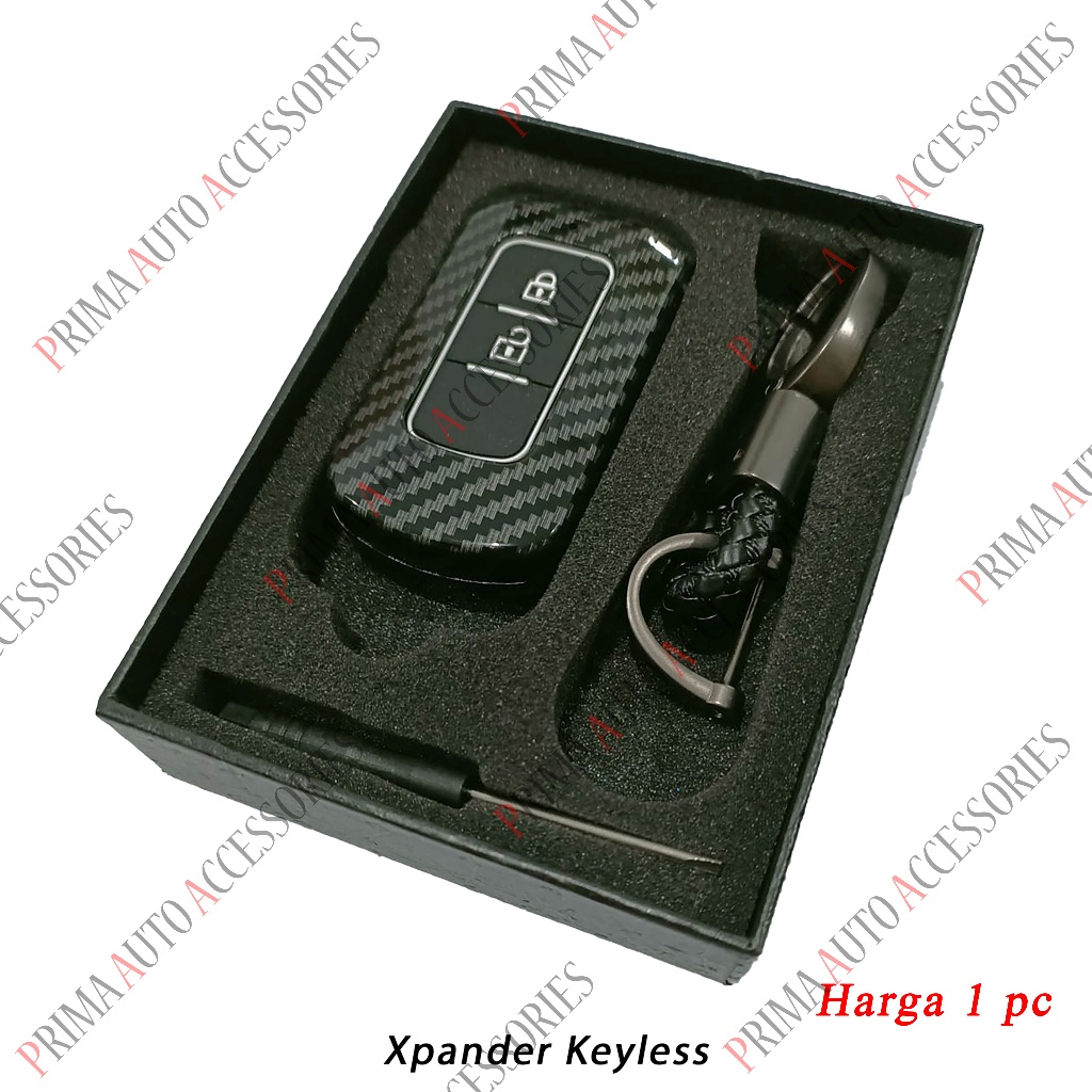 Jual Casing Kunci Remote Mobil Carbon Fiber Xpander Keyless Pajero