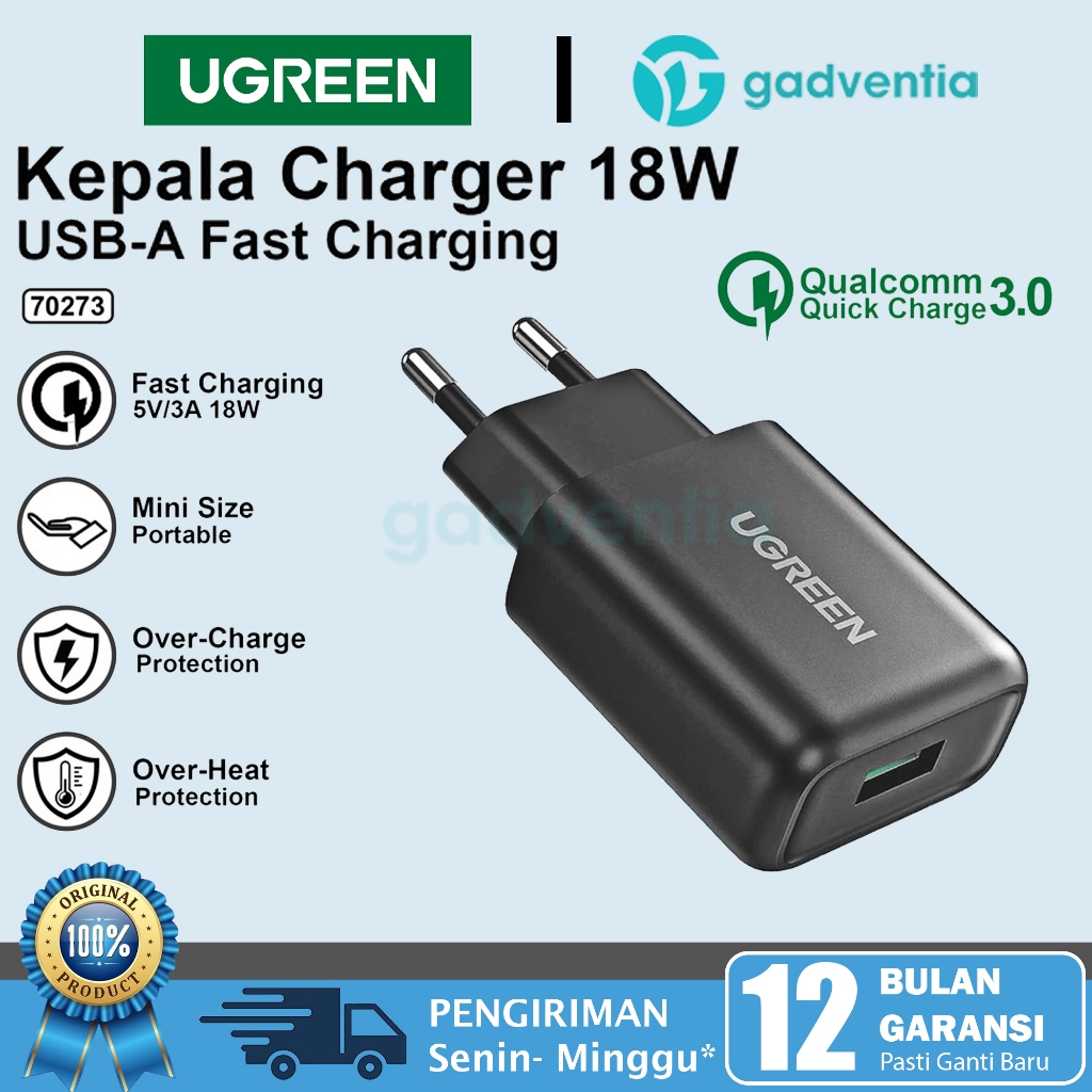 Jual Ugreen Kabel Charger USB To Type C Cable Data Fast Charging 3A