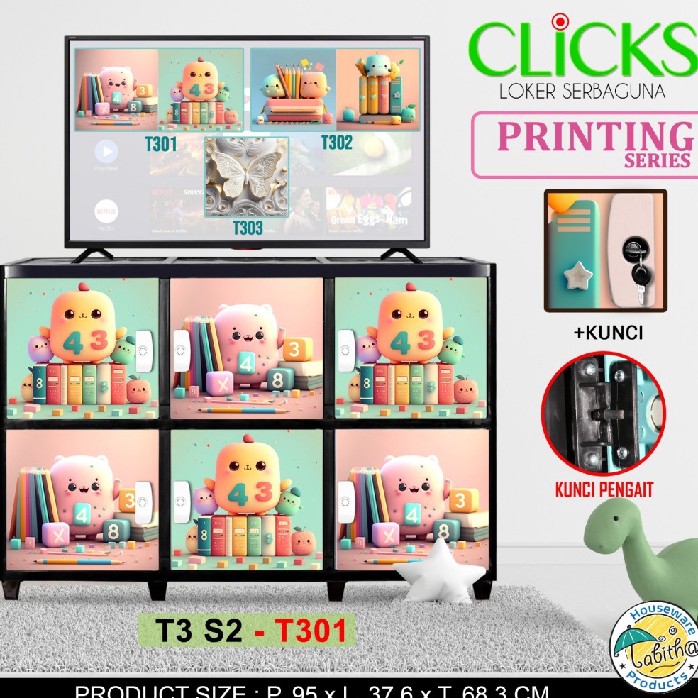 Jual New Arrival Lemari Plastik Tabitha Clicks Tower Minimalis Locker