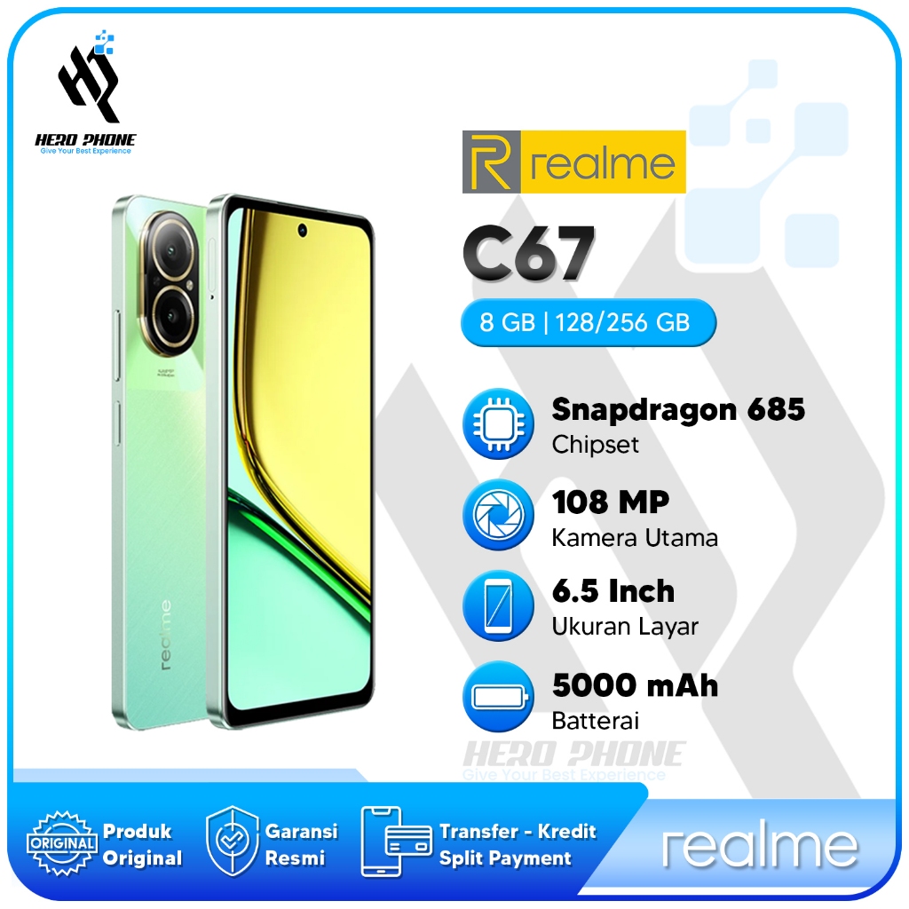 Jual Realme C67 8GB 8GB 128GB 256GB 108MP Camera Snapdragon 685 7 59mm