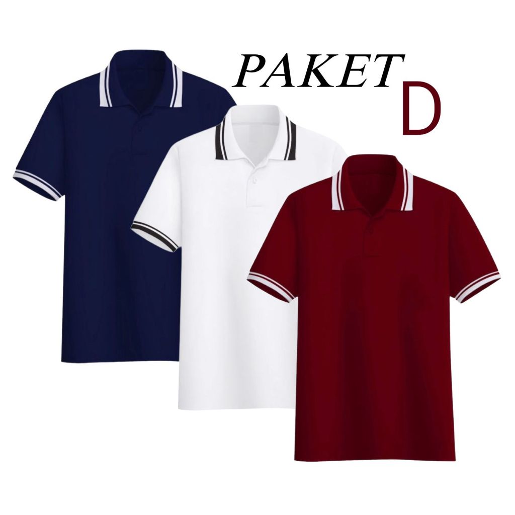 Jual Liso Wear Polo Paket 3 Pcs Kaos Polo Shirt Polos Kerah List