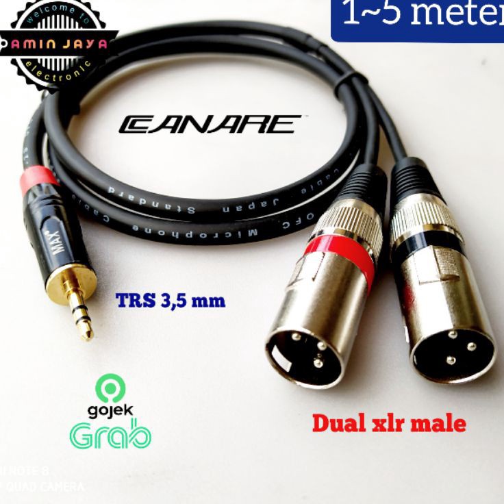 Jual LZ Jack Mini Stereo TRS 35 To Dual Xlr Male Kabel Canare Japan