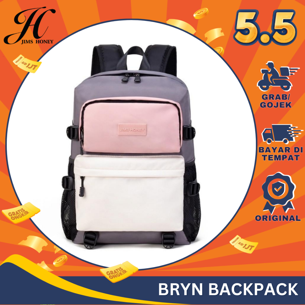 Jual Jims Honey Bryn Backpack Tas Ransel Punggung Gendong Wanita Pria