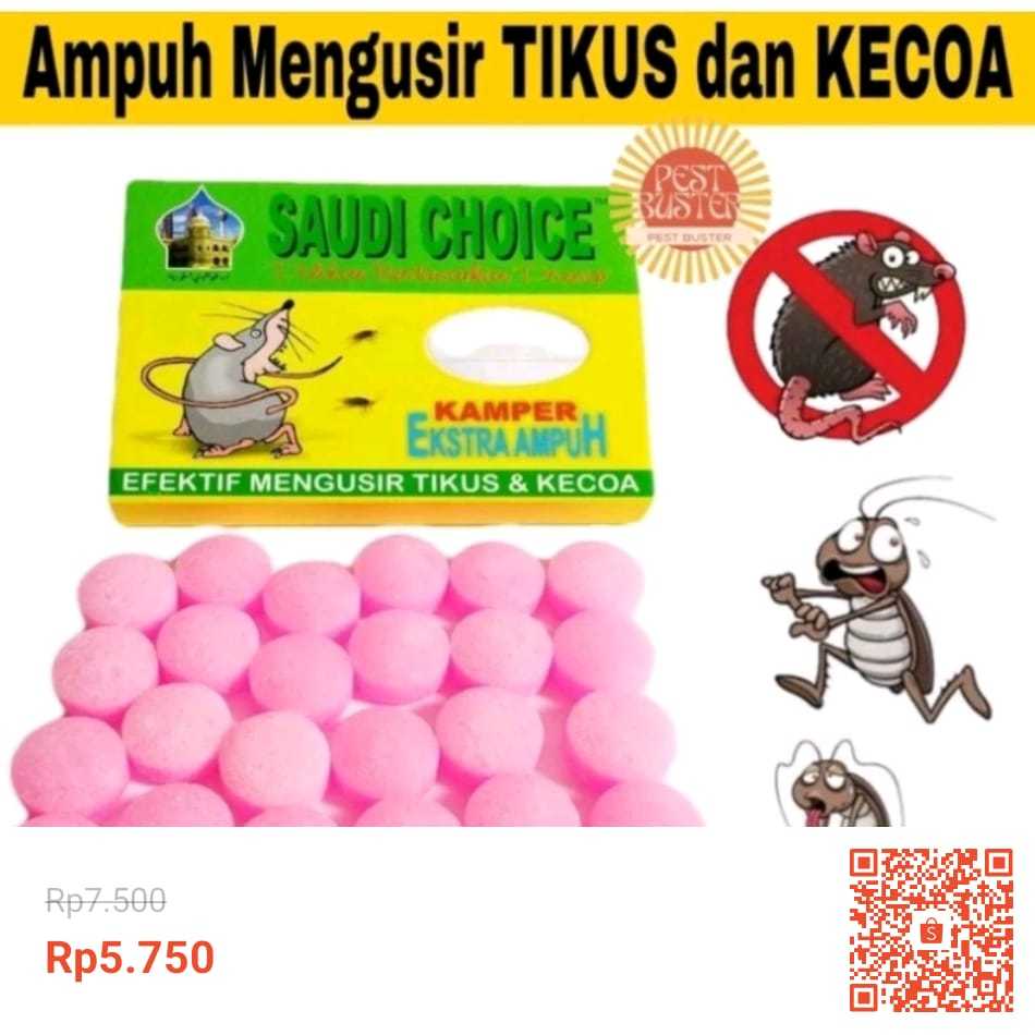 Jual Kamper Anti Tikus Kecoa Serangga Merek Saudi Choice Ampuh 100