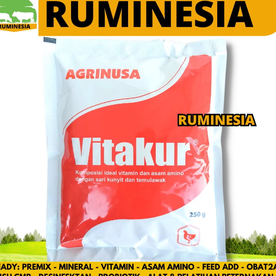 Jual Vitakur Gram Multivitamin Herbal Untuk Hewan Dan Asam Amino