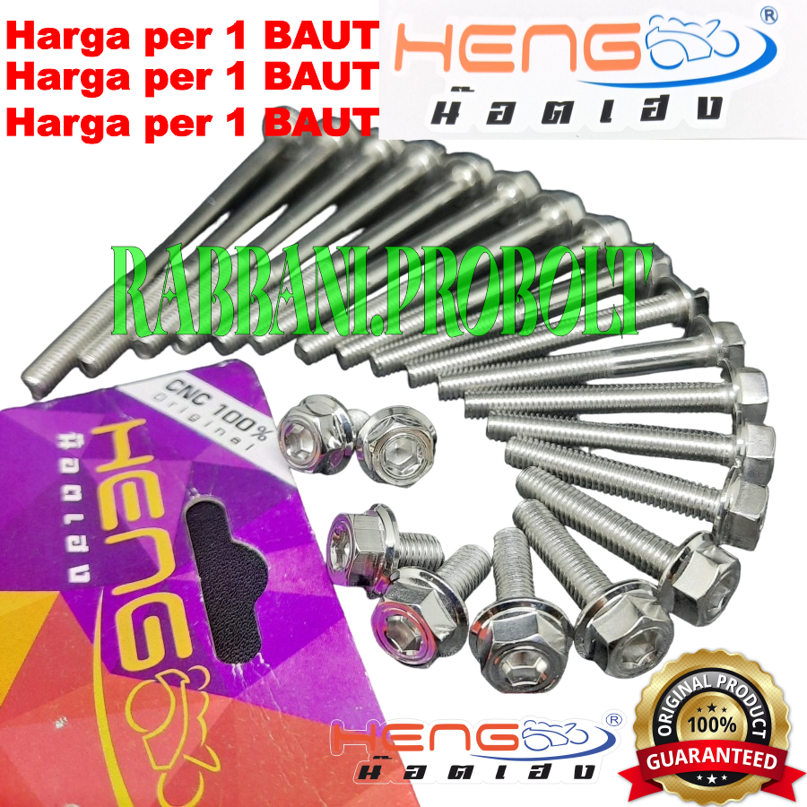 Jual Probolt M6 Baut 10 Ulir 6 Mm Halus Stainless Ori HENG Thailand M 6