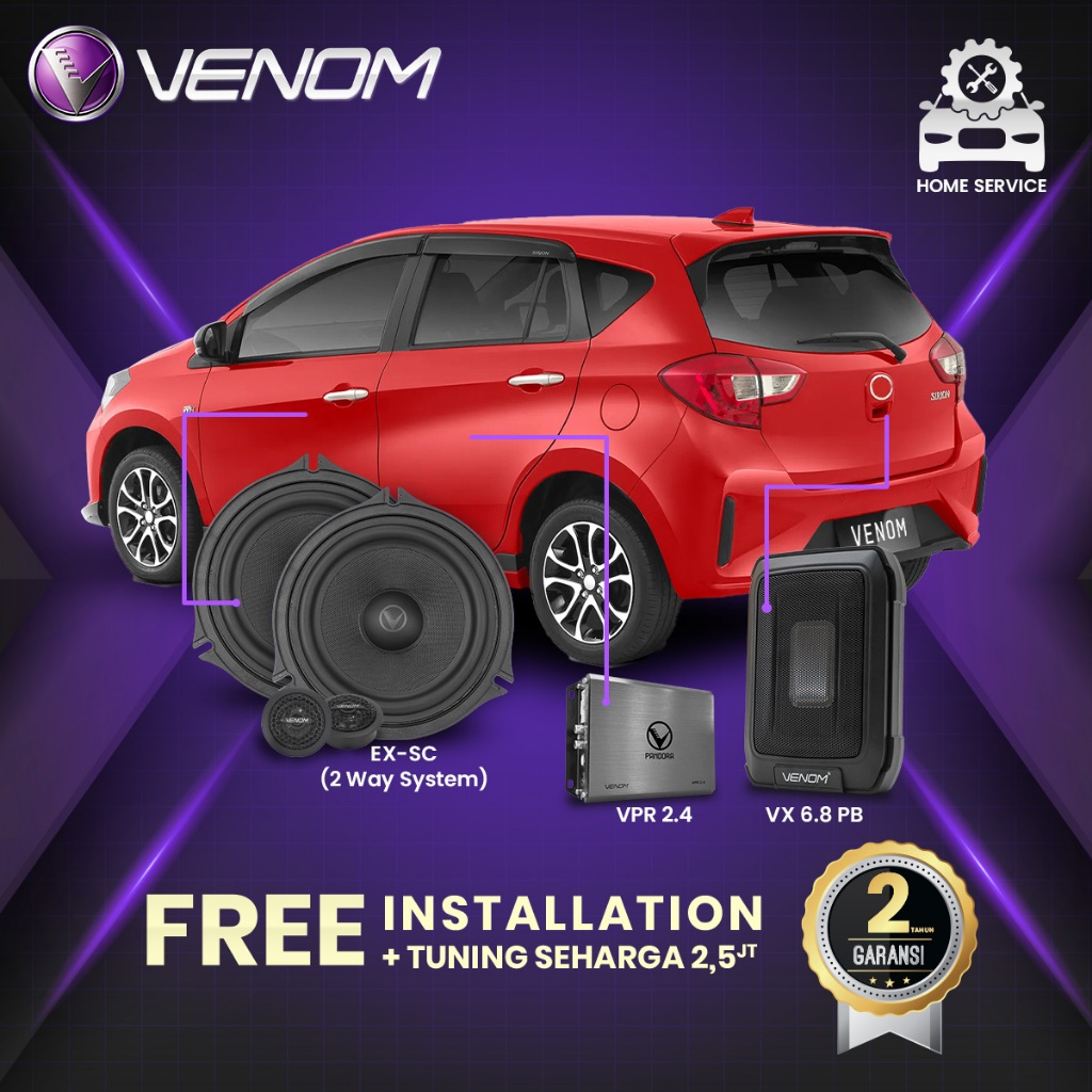 Jual Venom Express Daihatsu Sirion Paket Audio Mobil Gratis Pasang