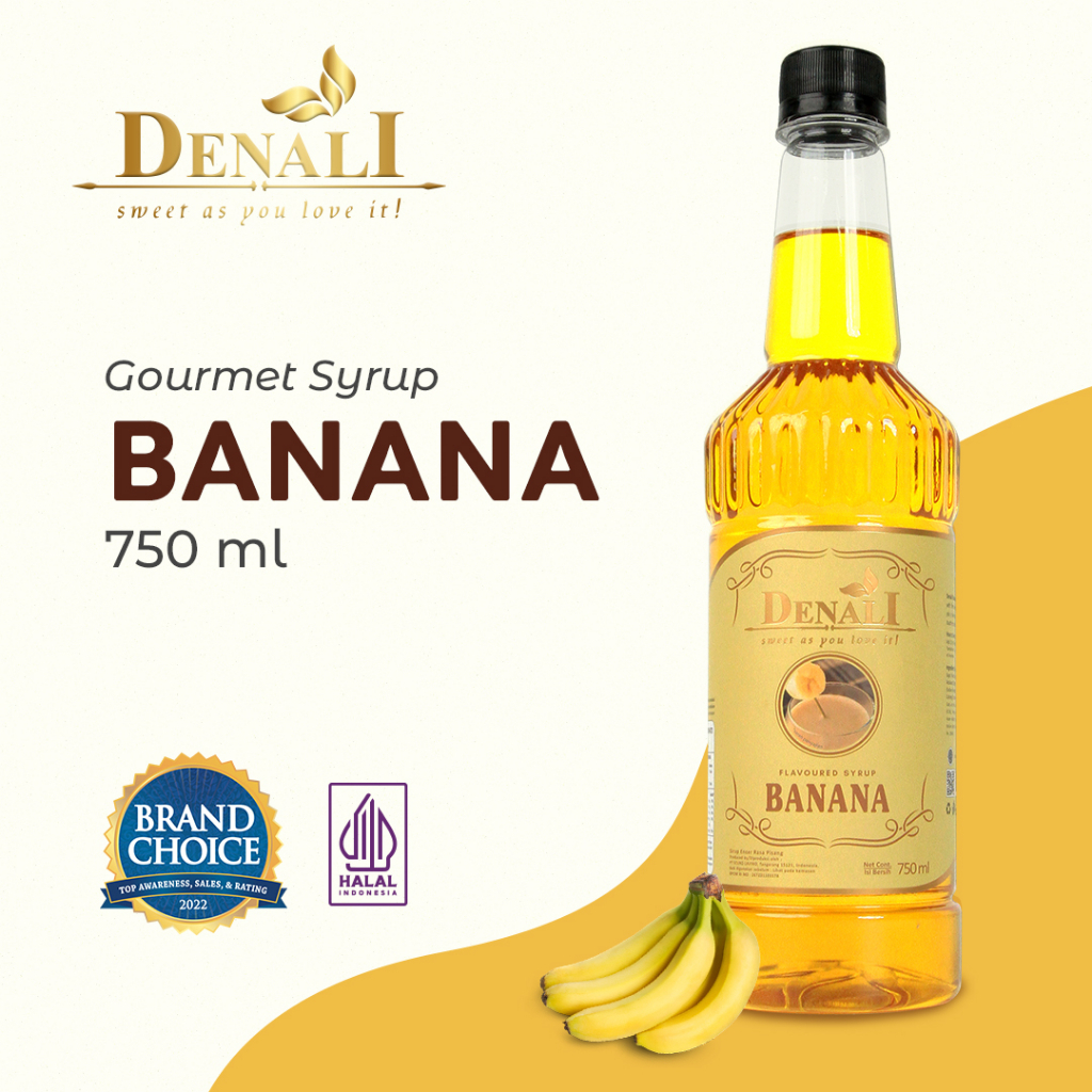 Jual Denali Syrup Banana 750ml Sirup Minuman Rasa Pisang Shopee