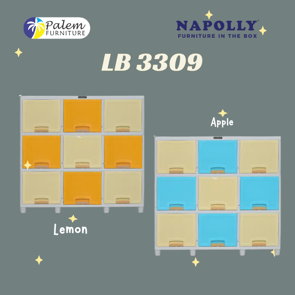 Jual LOCKER BOX NAPOLLY LB 3309 LEMARI PAKAIAN PLASTIK 9 PINTU