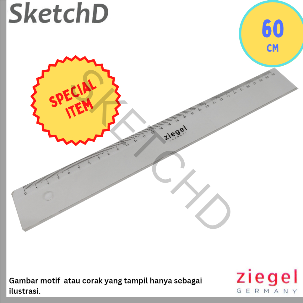 Jual Penggaris Datar Cm Ziegel Mistar Plastik Transparan Ruler