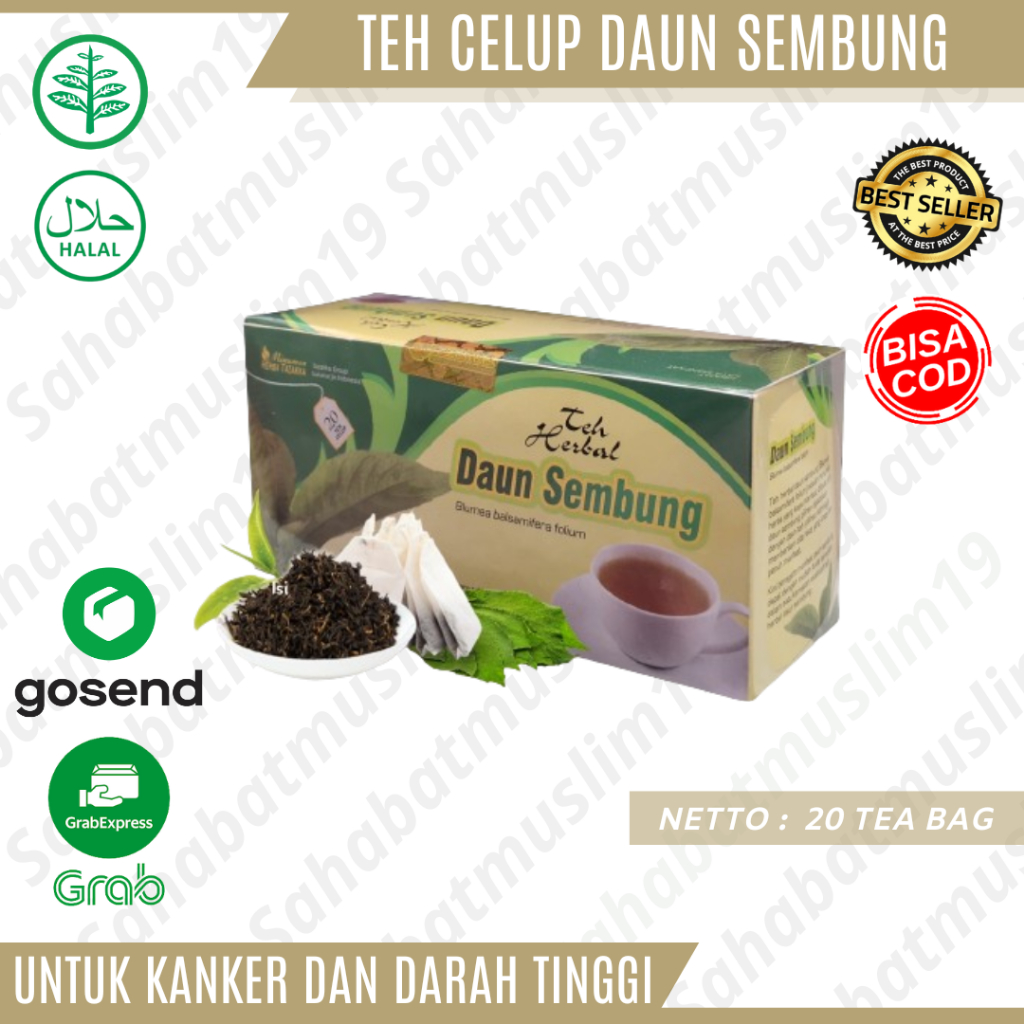 Jual Teh Daun Sembung Tazakka Herbal Celup Kantong Kanker Darah