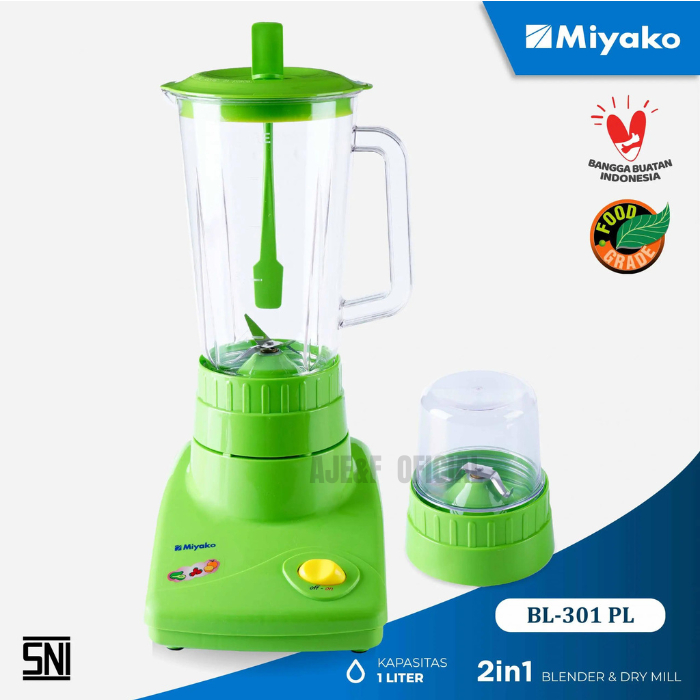 Jual MIYAKO BL 301 PL BLENDER KAPASITAS 1 LITER GELAS PLASTIK Shopee