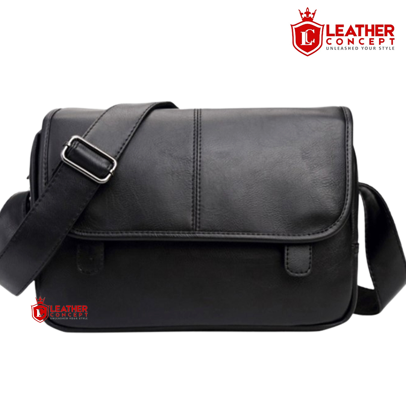 Jual Leather Concept Tas Selempang Kulit Pria Eclipse Hitam