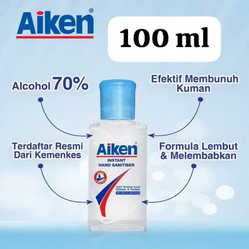 Jual AIKEN 100 ML HAND SANITISER ORIGINAL Shopee Indonesia