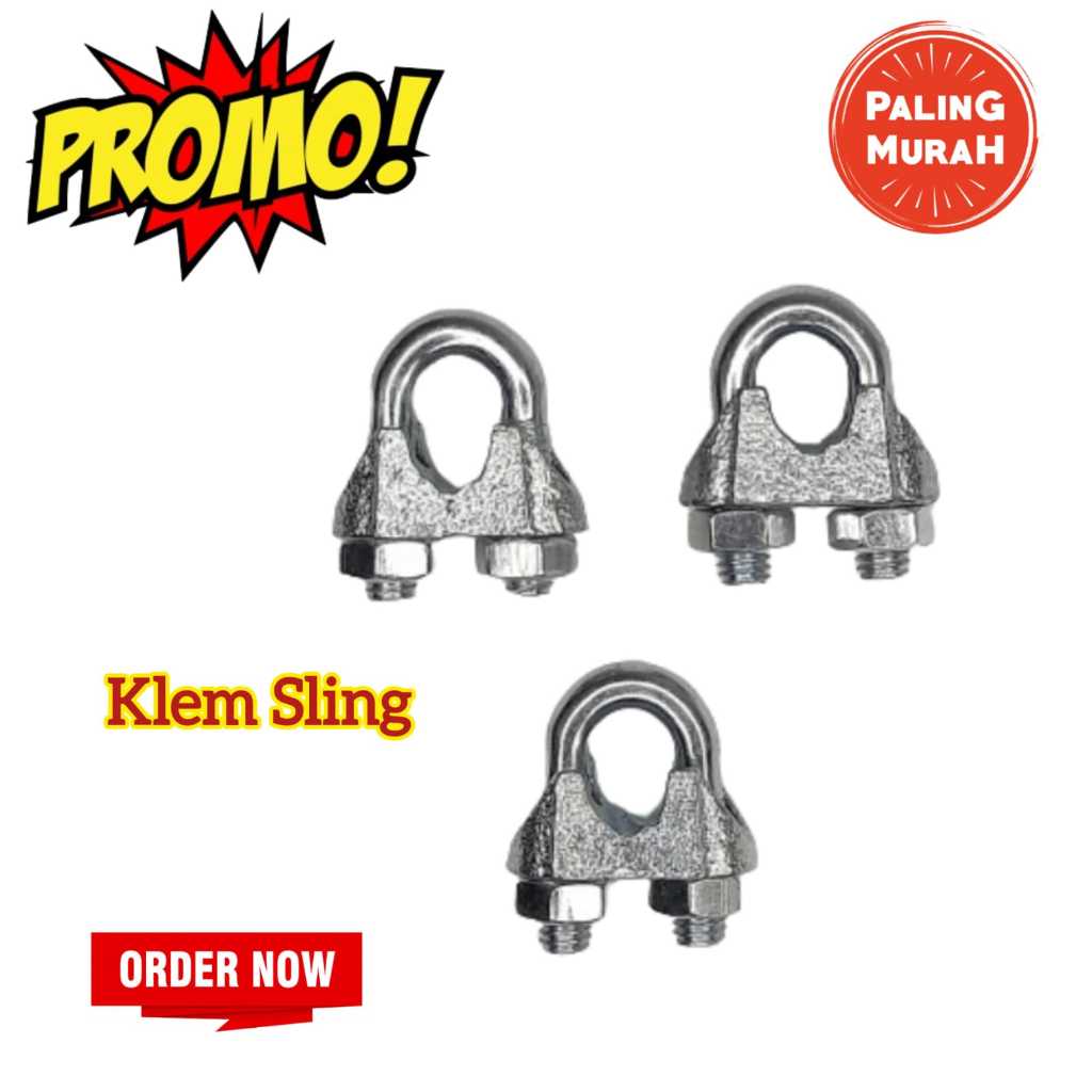 Jual Klem Sling Seling Kuku Macan 3mm 5mm 6mm 8mm 10mm 12mm Wire Rope