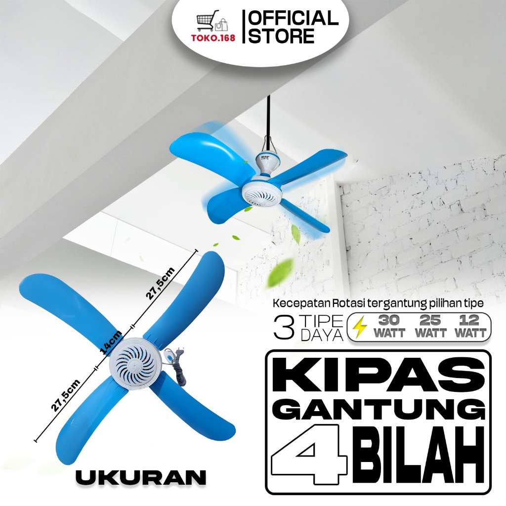 Jual Kipas Angin Gantung Heli Fan Low Watt Hemat Energi Shopee