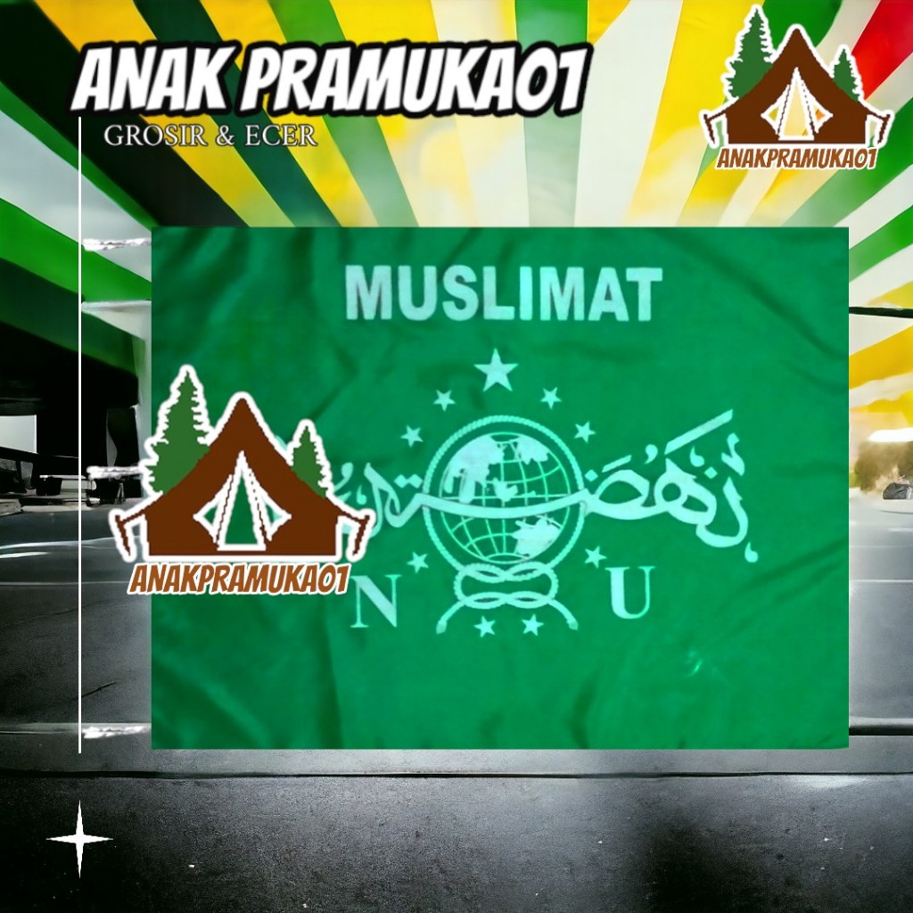 Jual Bendera Muslimat Nu 55x75cm Shopee Indonesia