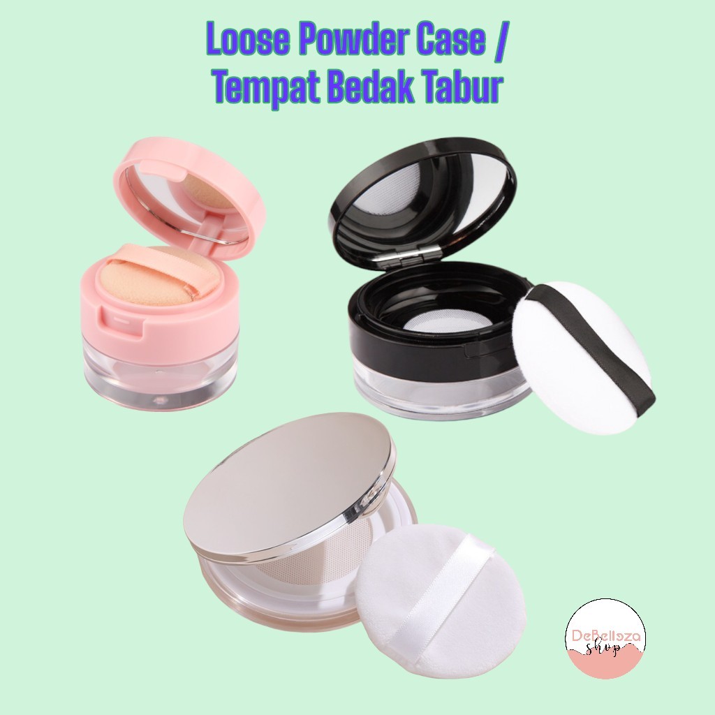 Jual Loose Powder Case Tempat Bedak Tabur Travel Wadah Bedak Tabur