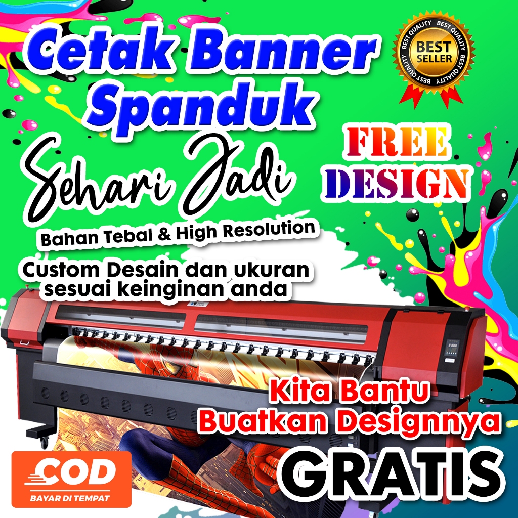 Jual Banner Spanduk Free Design Bahan Tebal Hari Jadi