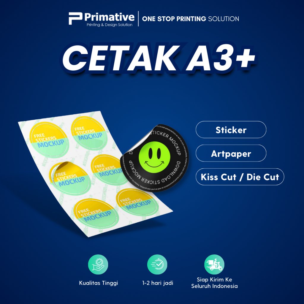 Jual PRIMATIVE Cetak Stiker Label Vinyl A3 Tahan Air Sticker Kemasan