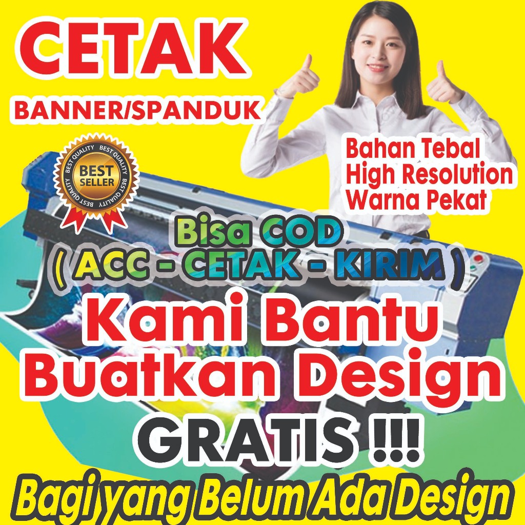 Jual Banner Spanduk Free Design Bahan Tebal Hari Jadi