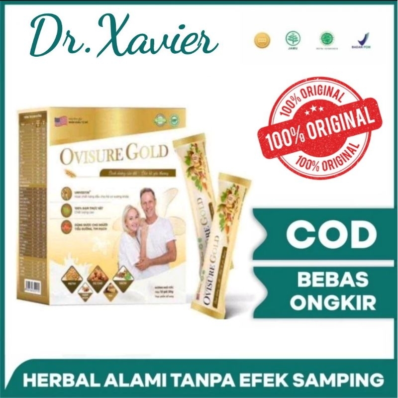 Jual Susu Ovisure Gold Asli USA Kemasan Sachet Box Obat Atasi Nyeri