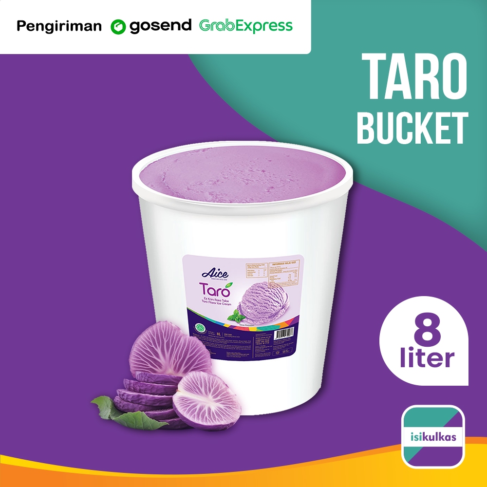 Jual Ice Cream Aice Liter Rasa Taro Es Krim Ember Liter Shopee