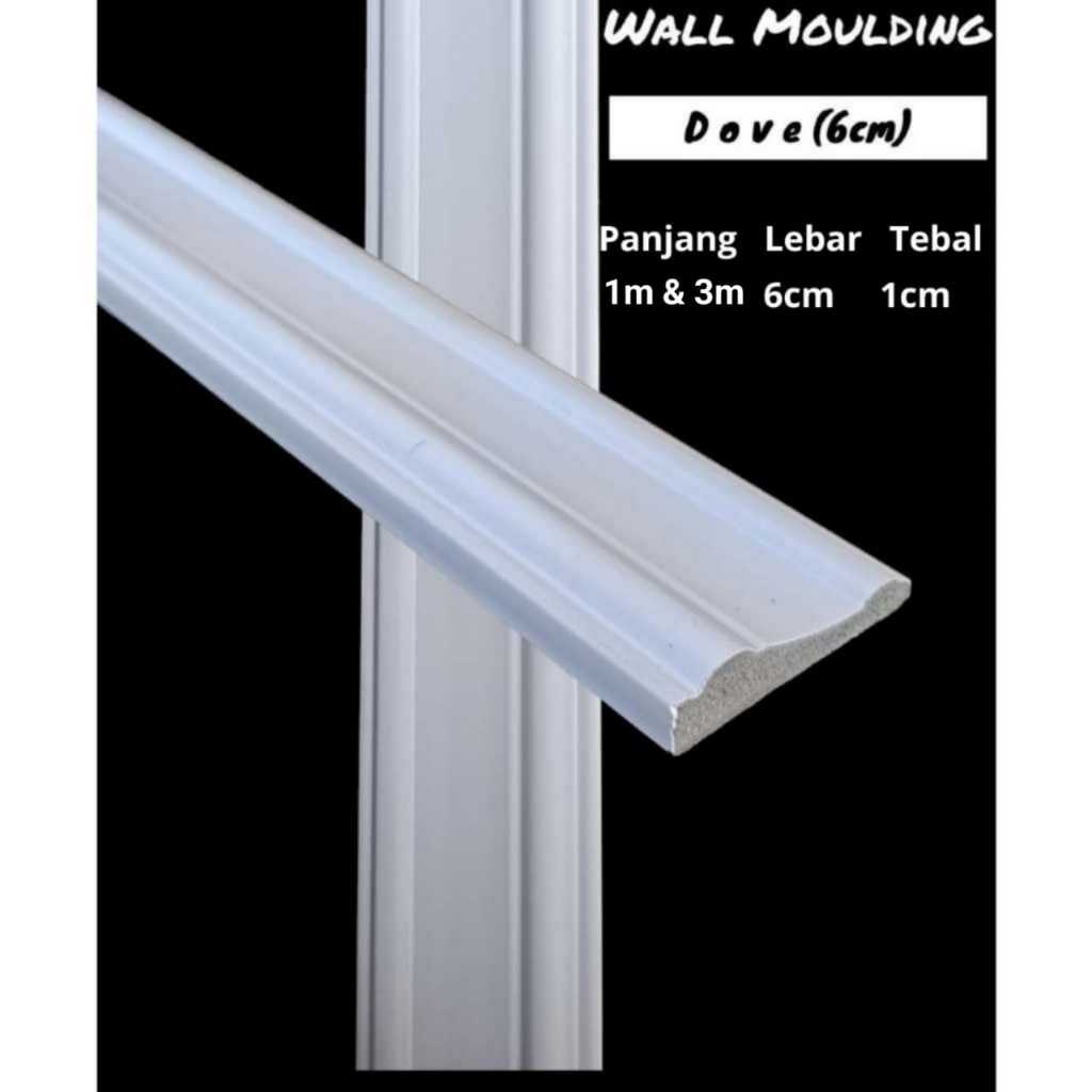 Jual List Moulding Wainscoting Bahan Pvc Anti Rayap Ukuran Cm Cm