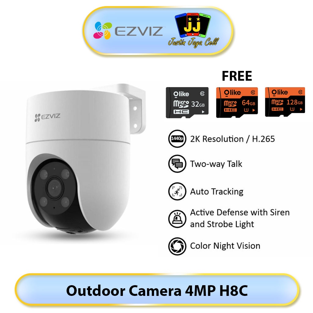 Jual Ezviz H8c 4MP 2K Outdoor CCTV Pan Tilt Wifi IP Camera Auto