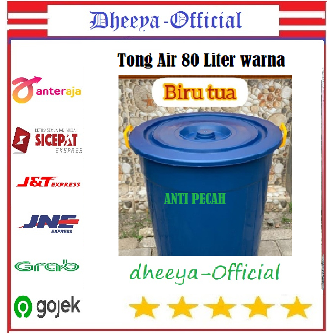 Jual Ember Plastik Tutup Tong Air Bak Air Besarwarna Liter Tong