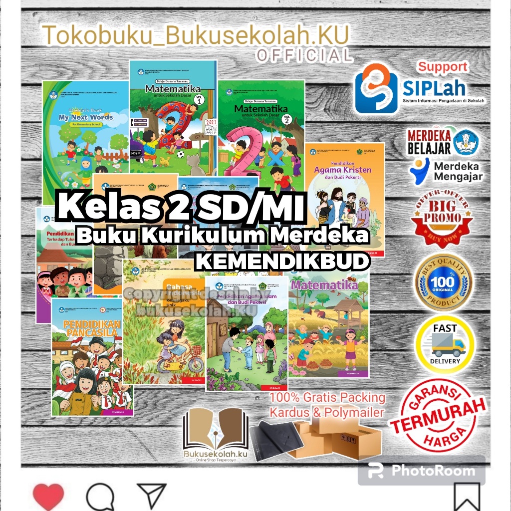 Jual Harga Murah HET Zona 1 Buku Paket Kurikulum Merdeka Kelas 2 SD