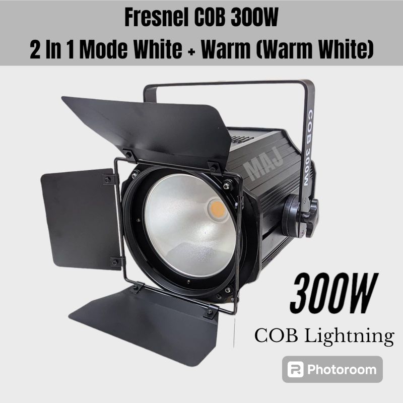 Jual Fresnel Cob 300W 2 Mode Warna White Dan Warm White Lighting