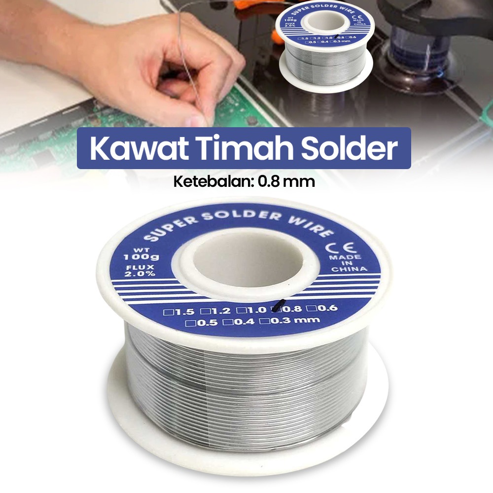 Jual Kawat Timah Tenol Solder High Quality Super Solder Wide 0 8mm