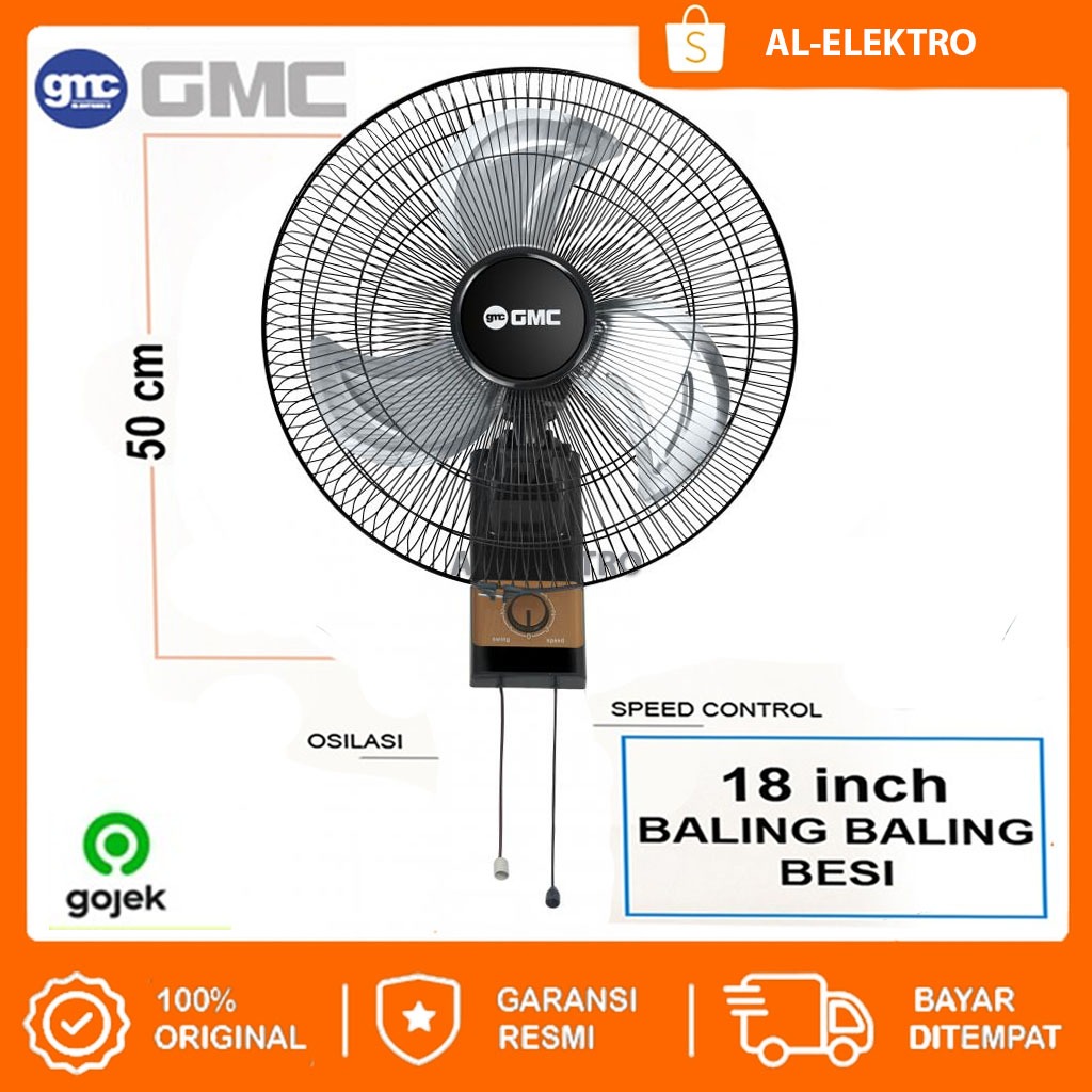 Jual GMC 518 Kipas Angin Dinding Wall Fan Jumbo Tornado Besi 18 Inch