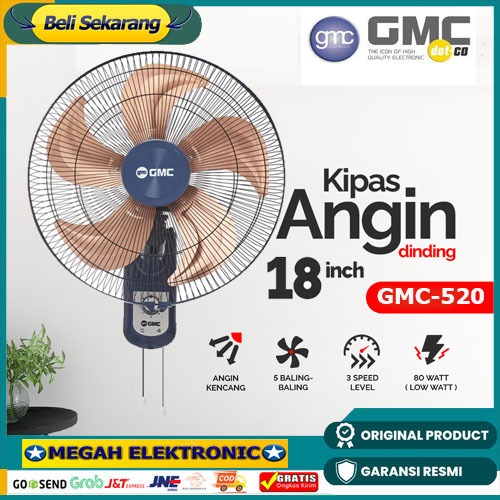 Jual Kipas Angin Dinding Besi Gmc Wall Fan Inch Tembok Baling