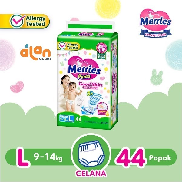 Jual Merries Pants Good Skin L Popok Bayi Shopee Indonesia