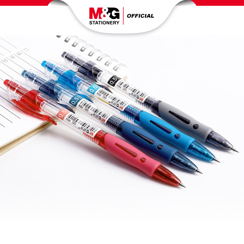 Jual M G Retractable Gel Pen 0 5mm 3 Warna Red Biru Hitam Comfort