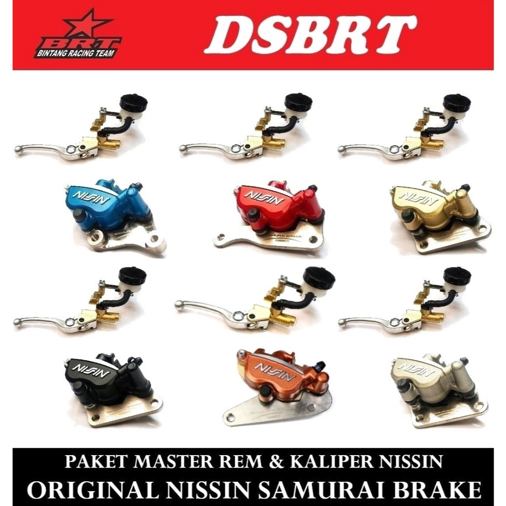 Jual Paket Master Rem Kaliper Nissin Piston Samurai Brake Original