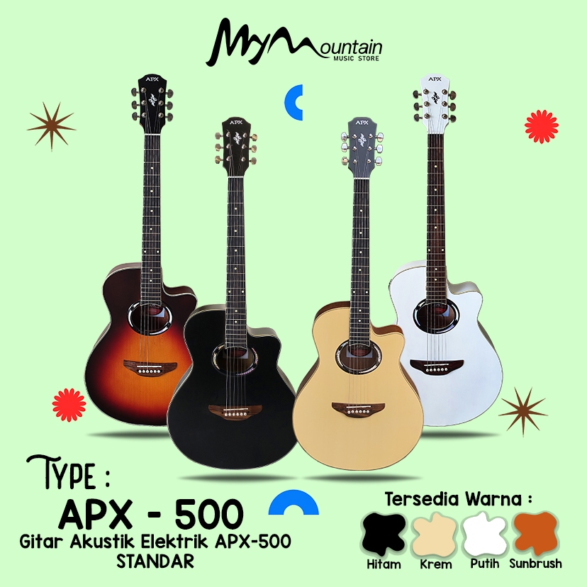 Jual Gitar Akustik Elektrik Apx Standar Free Packing Kayu Shopee